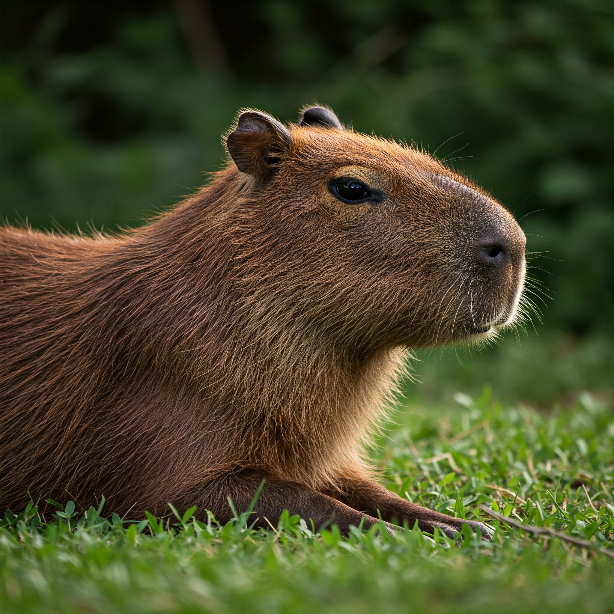 photo of Capybara Resting in Grass